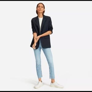 Everlane High Rise Kick Crop Light Blue Wash Jeans Size 26 Cotton Blend